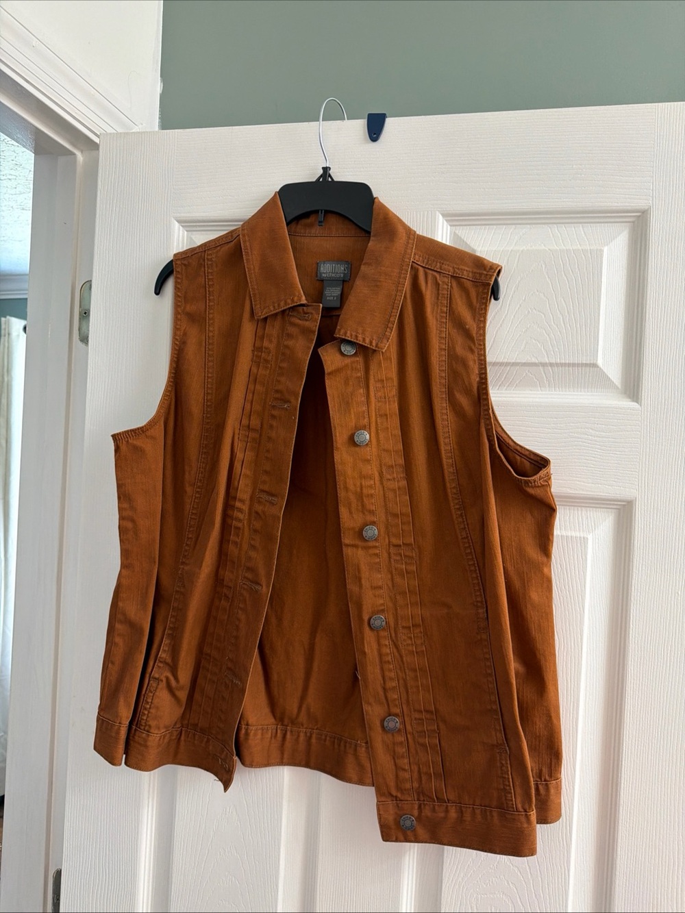 Chico's Additions Rust-Brown Denim Vest